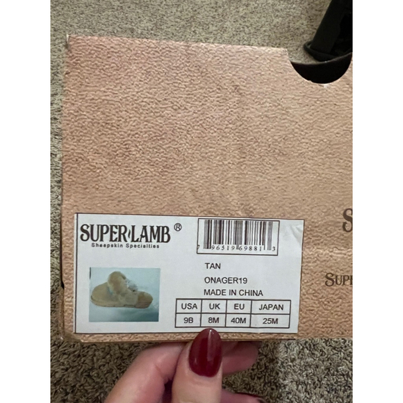 Women's Superlamb Slippers, Tan, 9M - Picture 6 of 8